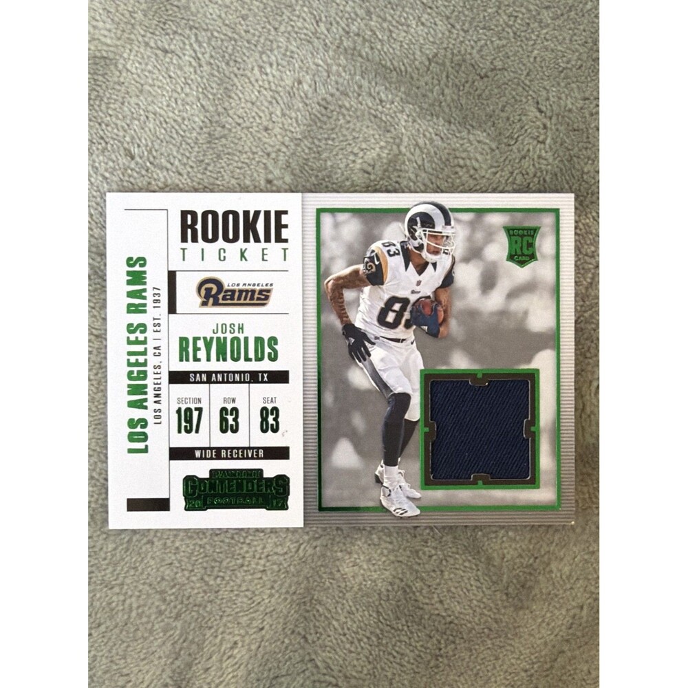 2017 Panini Contenders - Rookie Ticket Swatches Josh Reynolds #SW-35 Horizontal